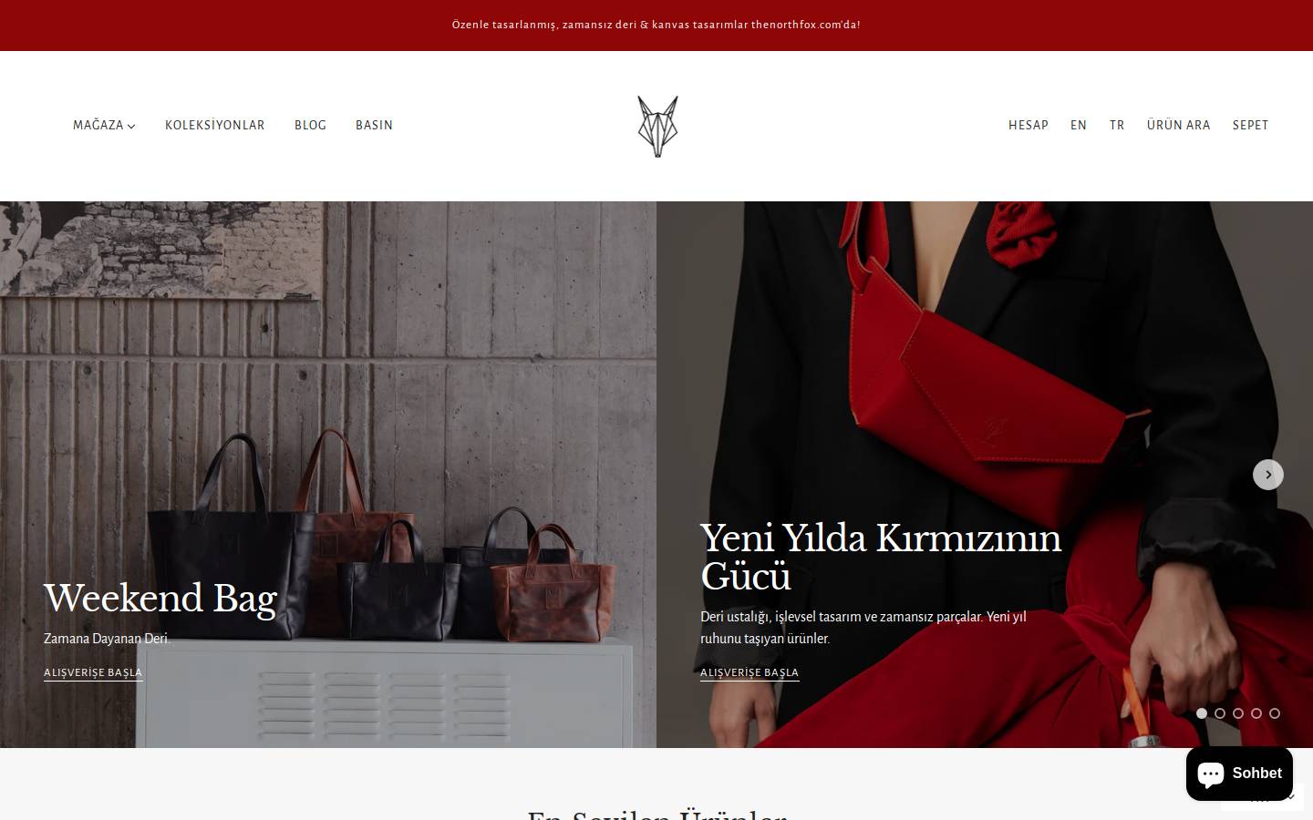 thenorthfox.com homepage screenshot