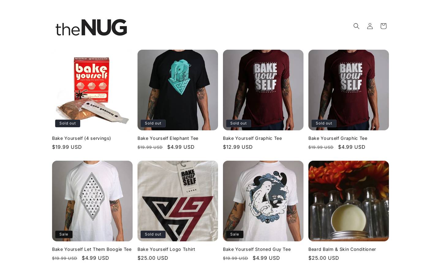 thenugshop.com homepage screenshot