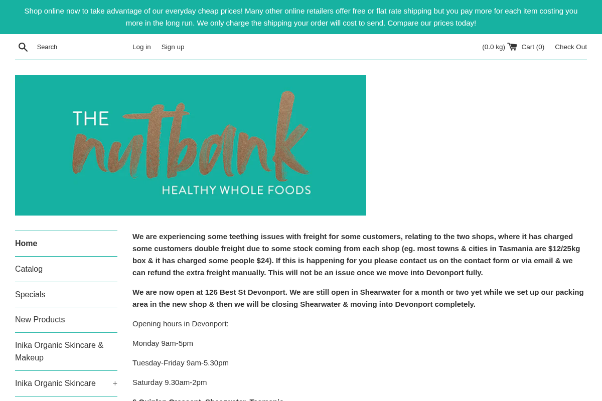 thenutbank homepage screenshot