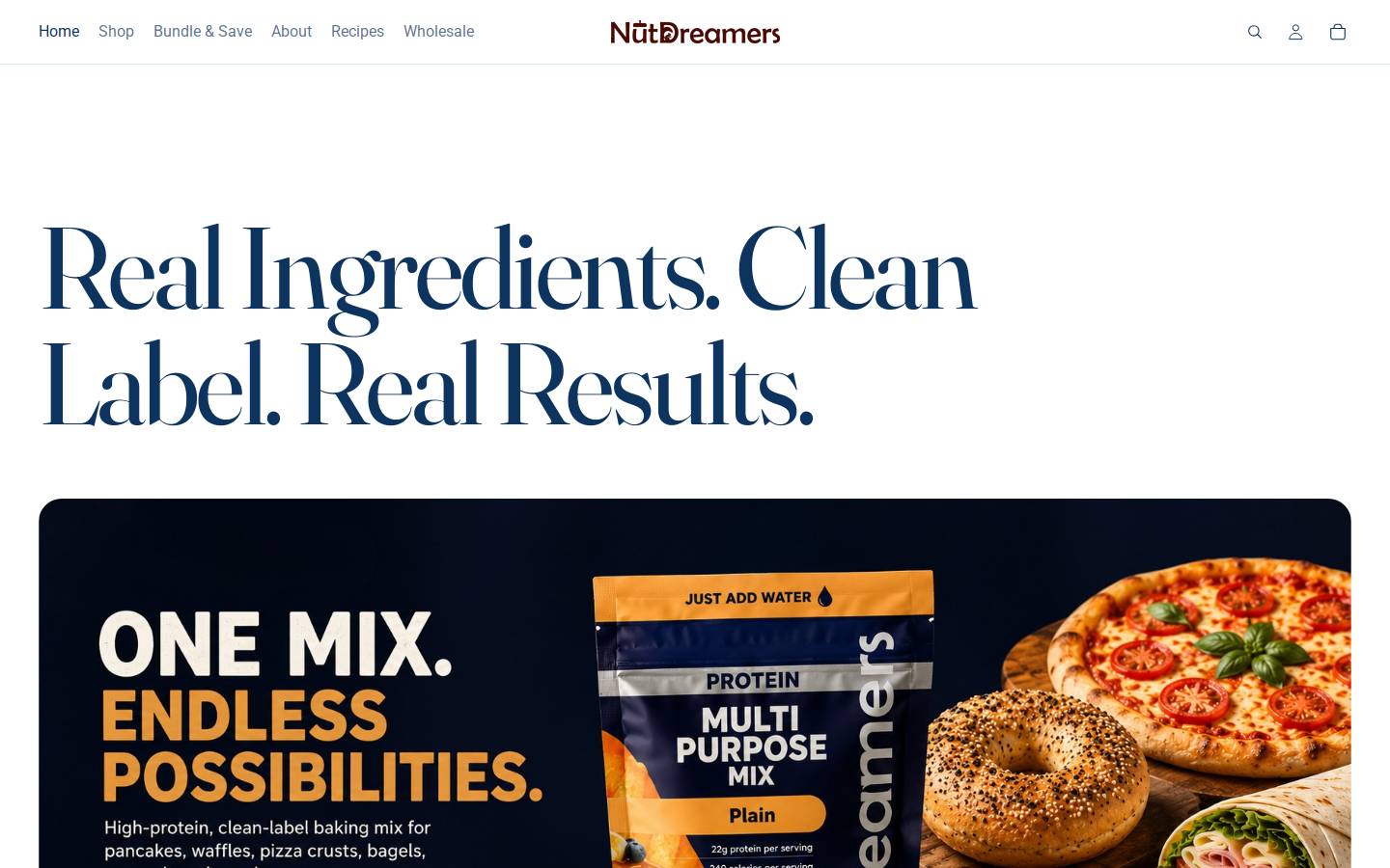 thenutdreamers.com homepage screenshot