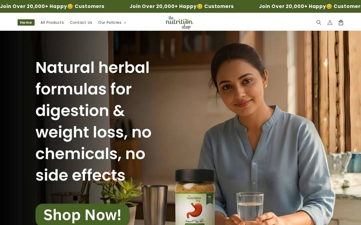 thenutrition.shop homepage screenshot