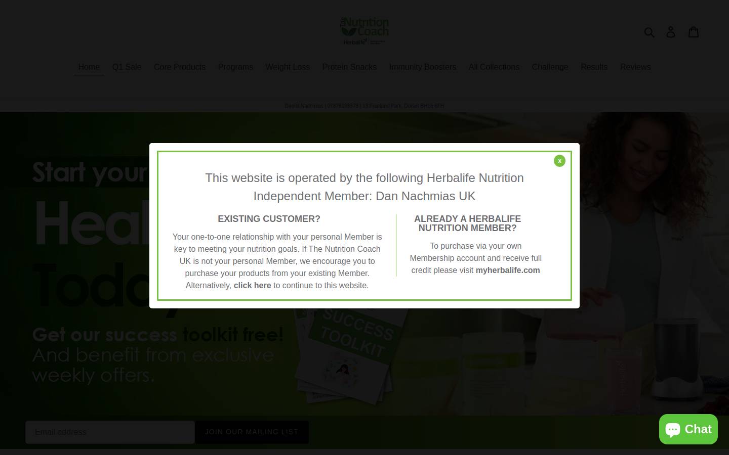 Thenutritioncoachuk homepage screenshot