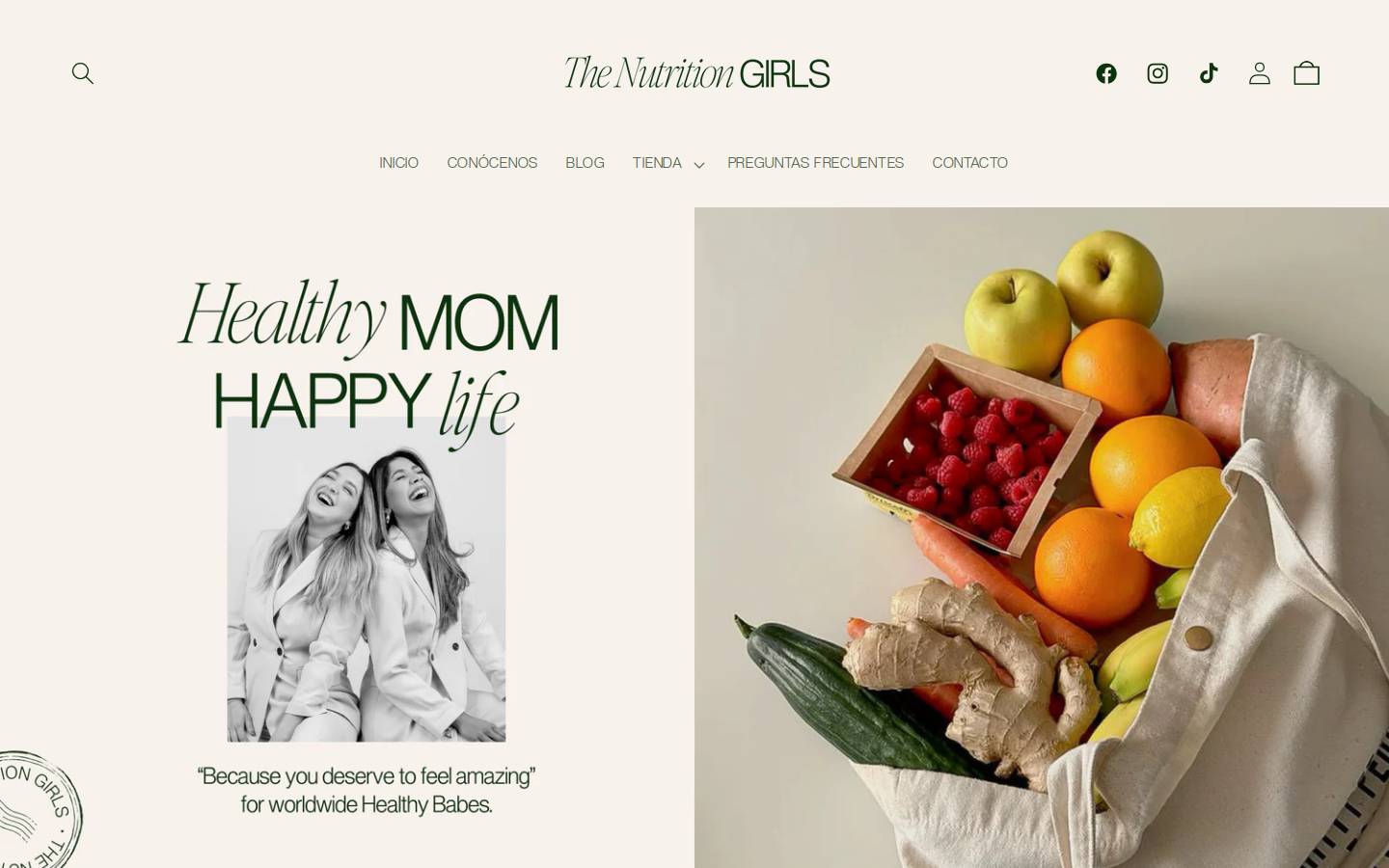 thenutritiongirls.com homepage screenshot