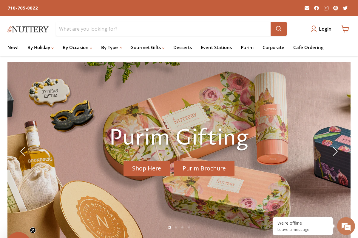 The Nuttery homepage screenshot