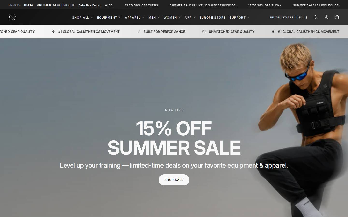 THENX™ homepage screenshot