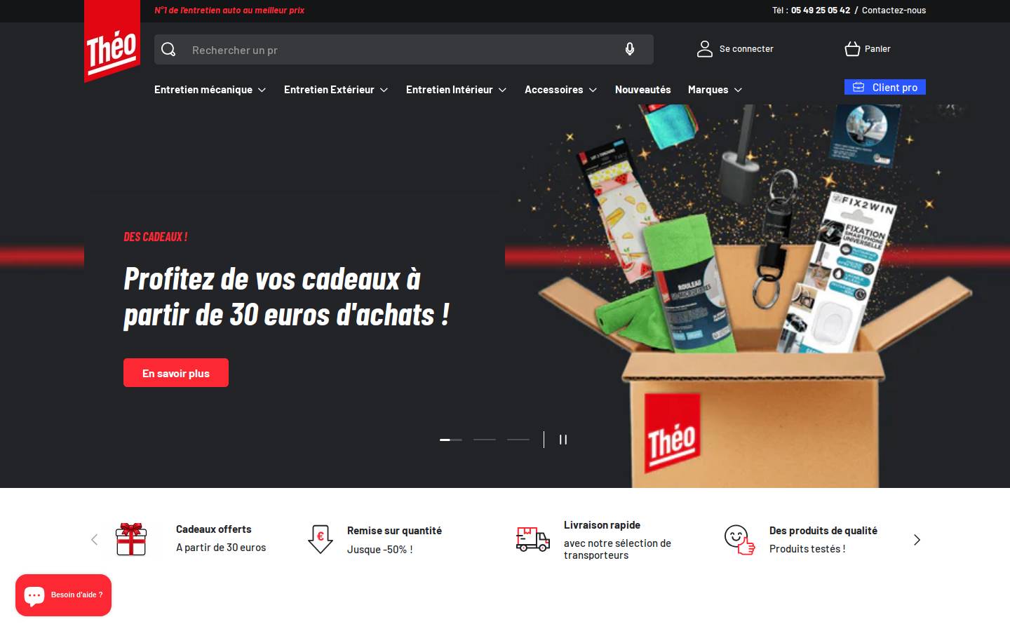 Theoauto homepage screenshot