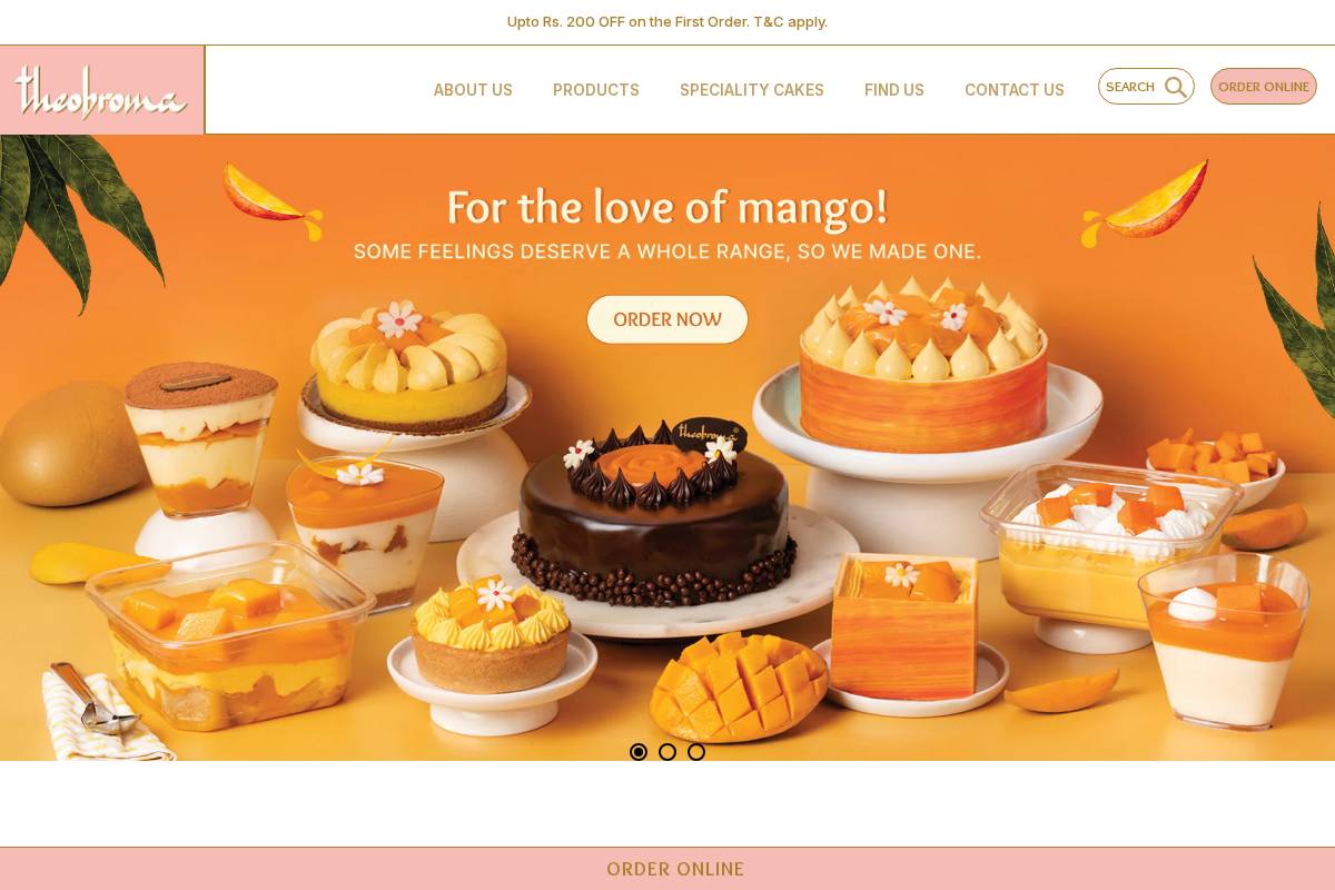 theobroma.in homepage screenshot