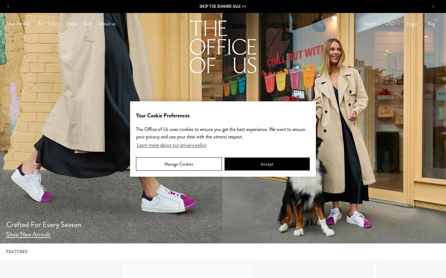 theofficeofus.com homepage screenshot