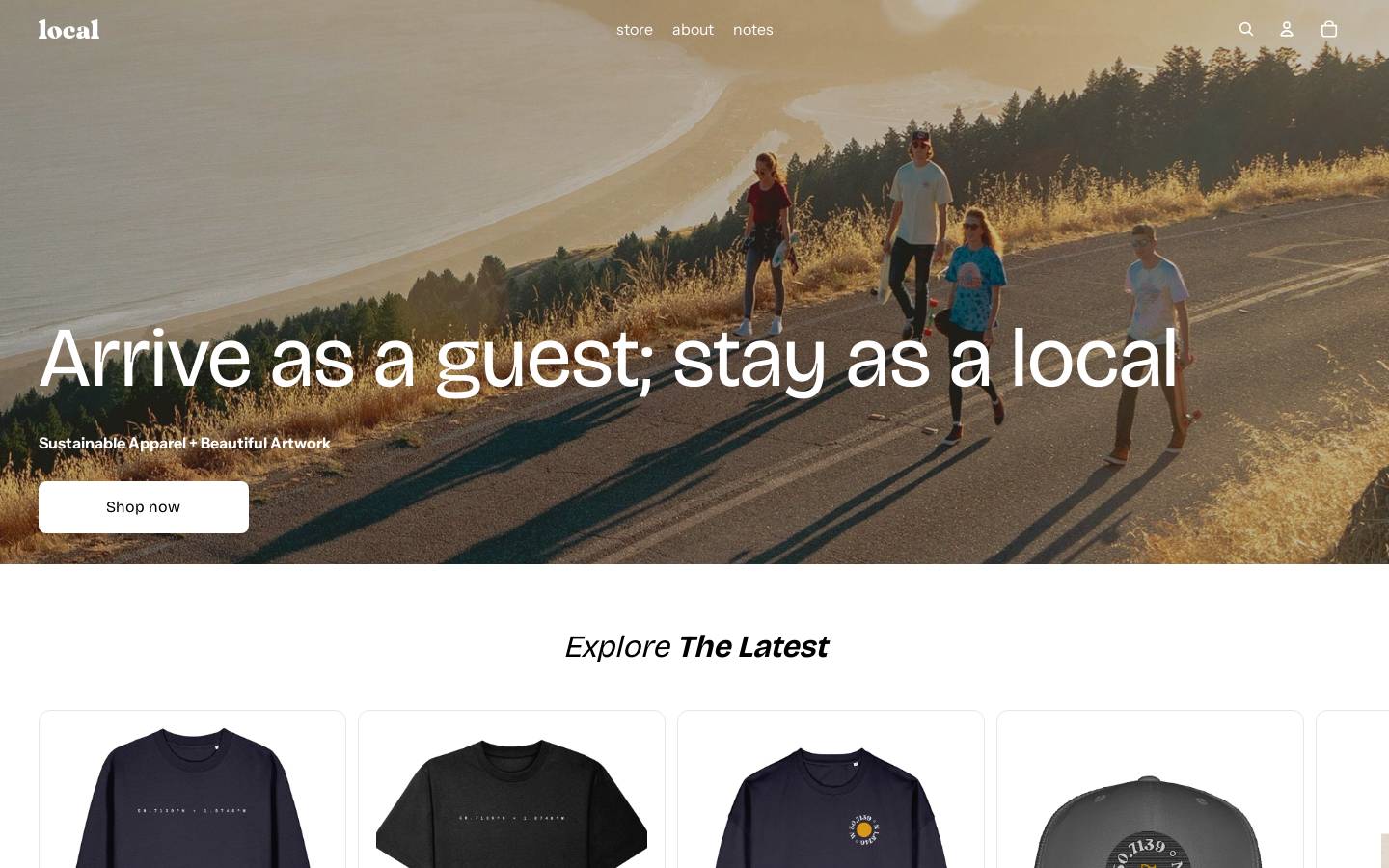 theofficiallocal.com homepage screenshot