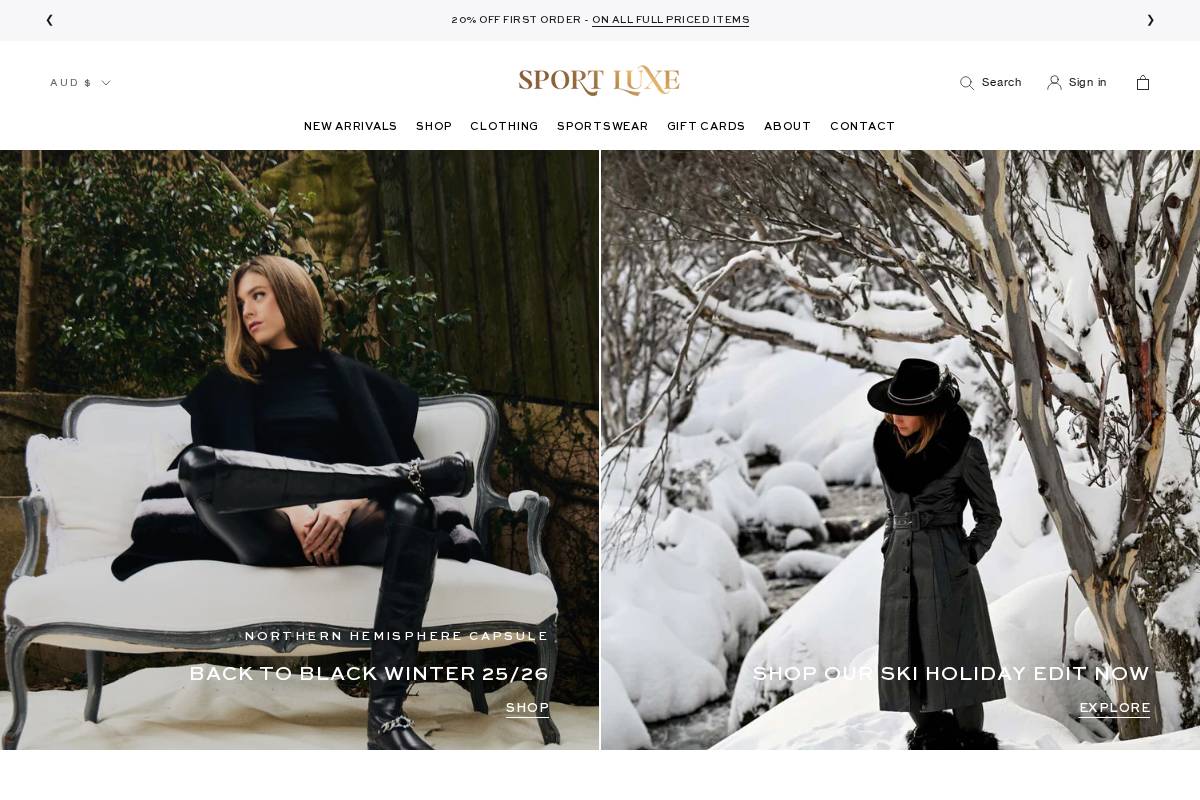 theofficialsportluxe.com homepage screenshot