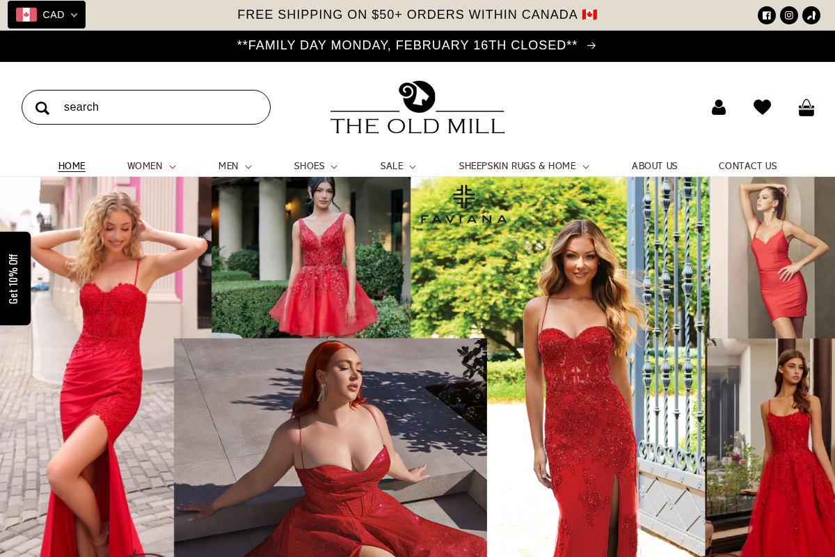 The Old Mill homepage screenshot