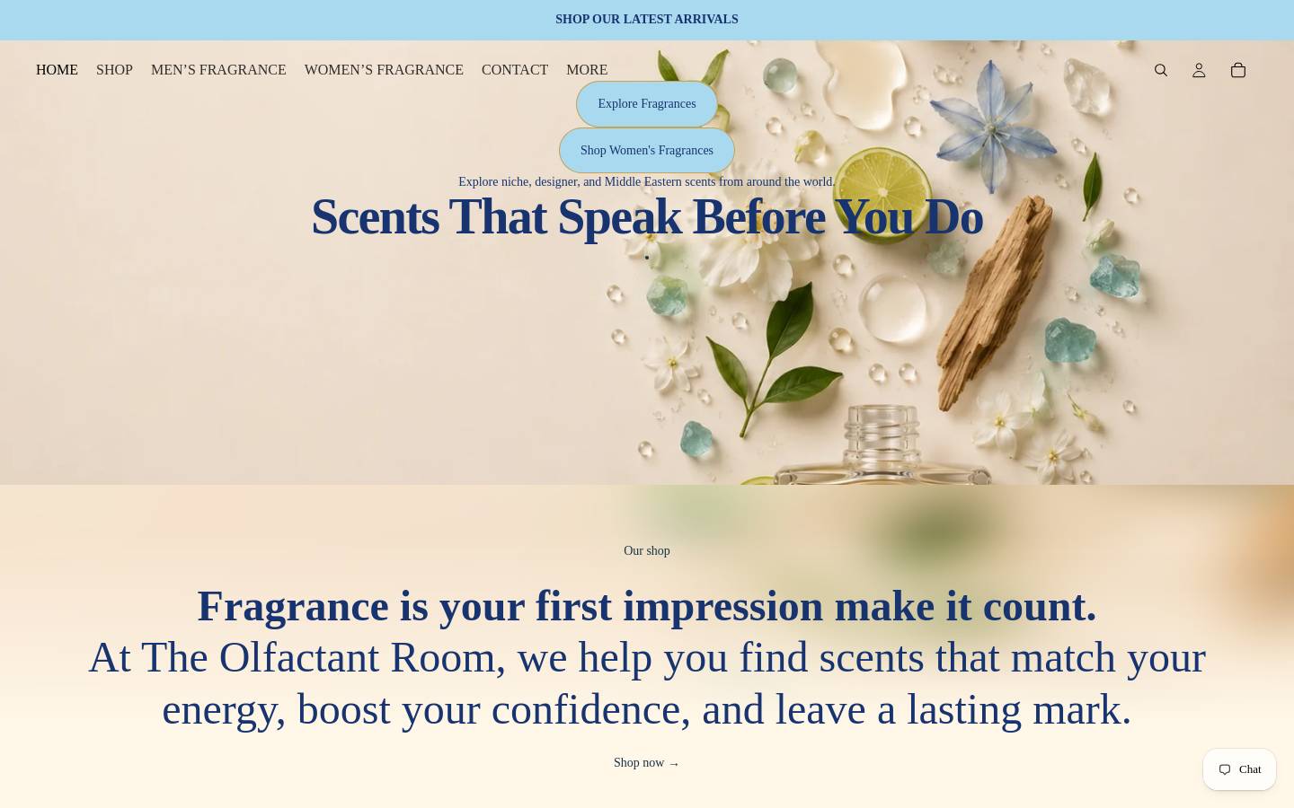 theolfactantroom.com homepage screenshot