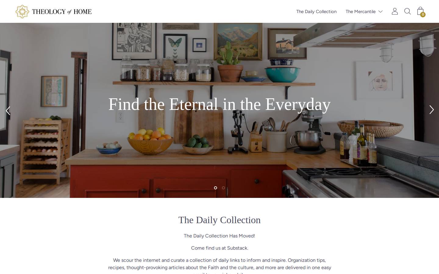 theologyofhome.com homepage screenshot