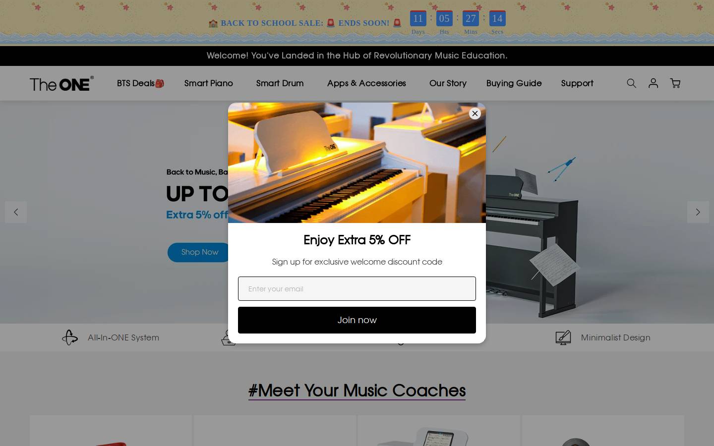theonemusic.com homepage screenshot