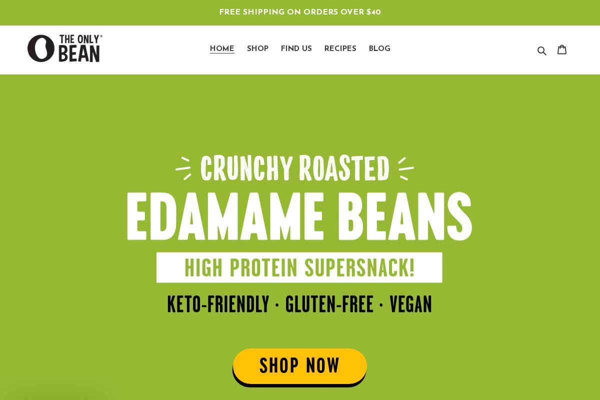 theonlybean.com homepage screenshot