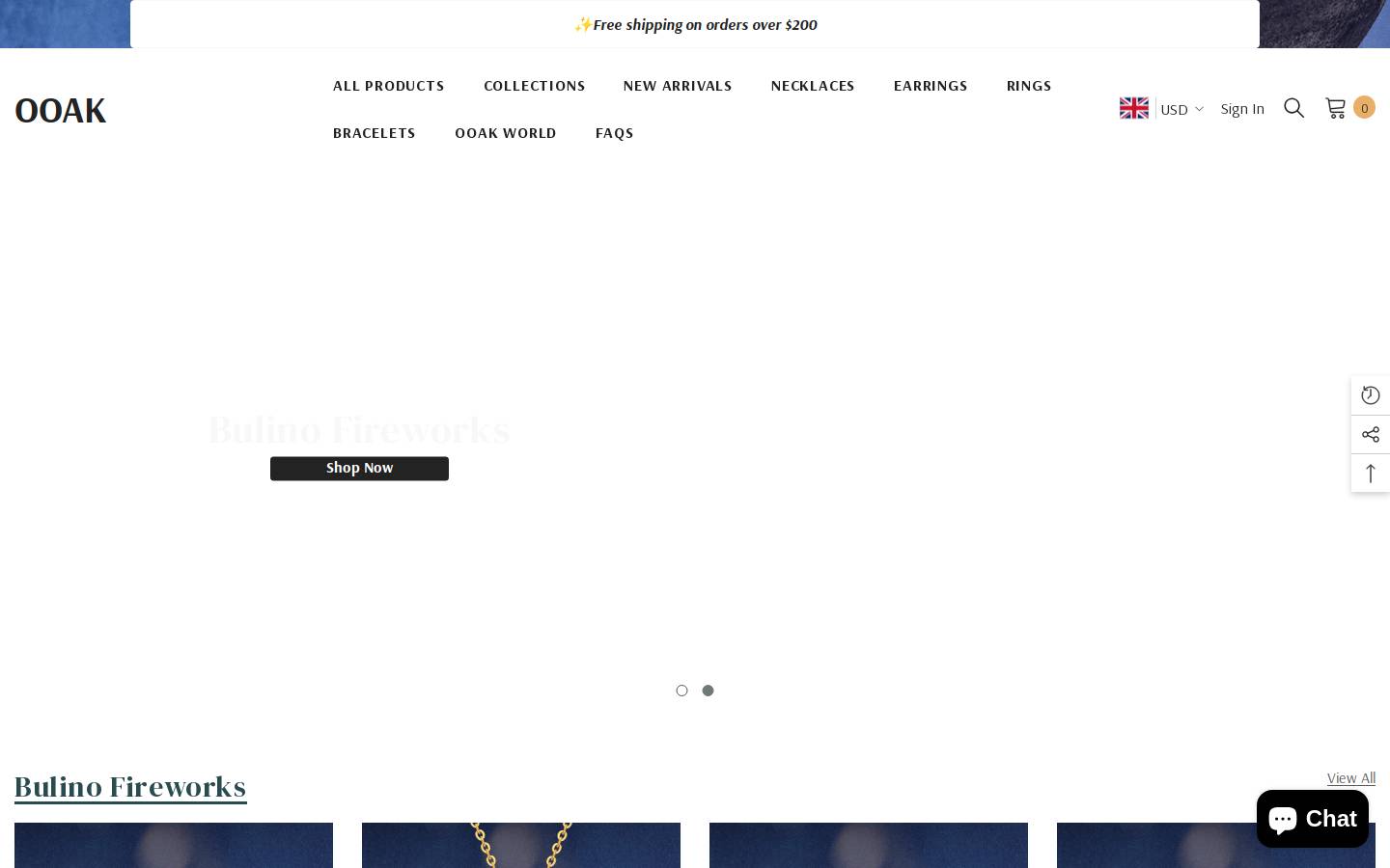 theooak.com homepage screenshot