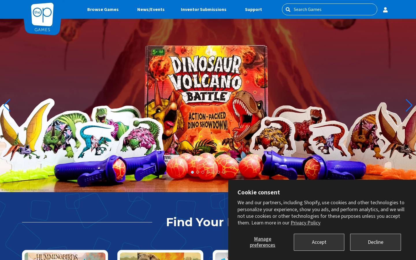 theop.games homepage screenshot