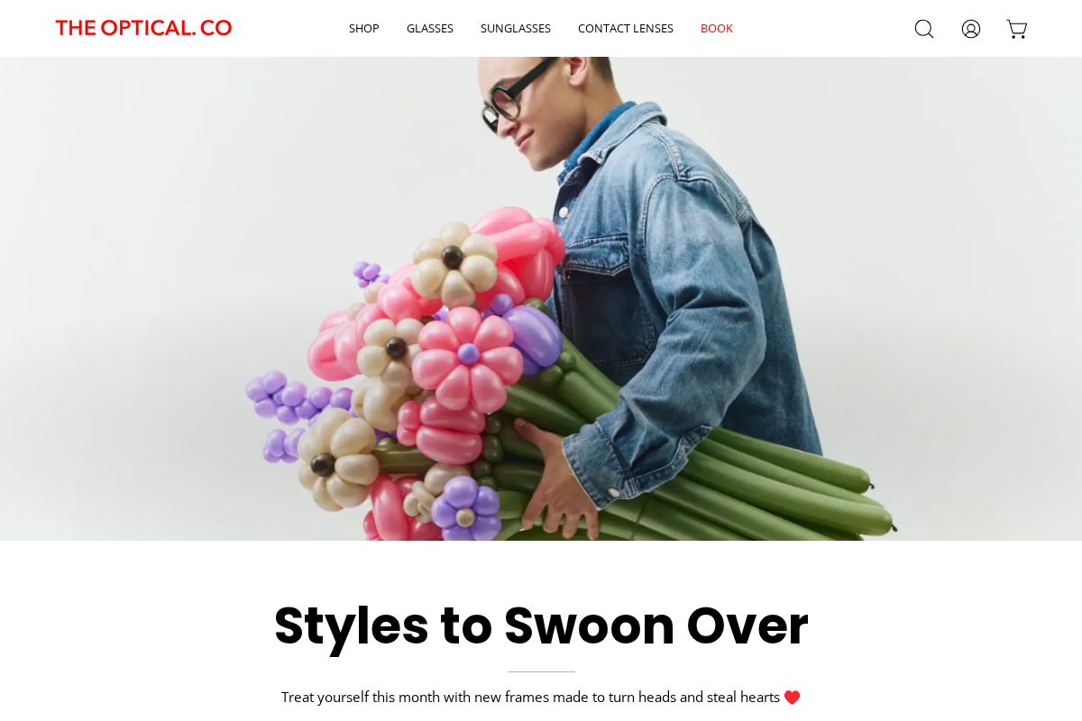 theopticalco.com homepage screenshot