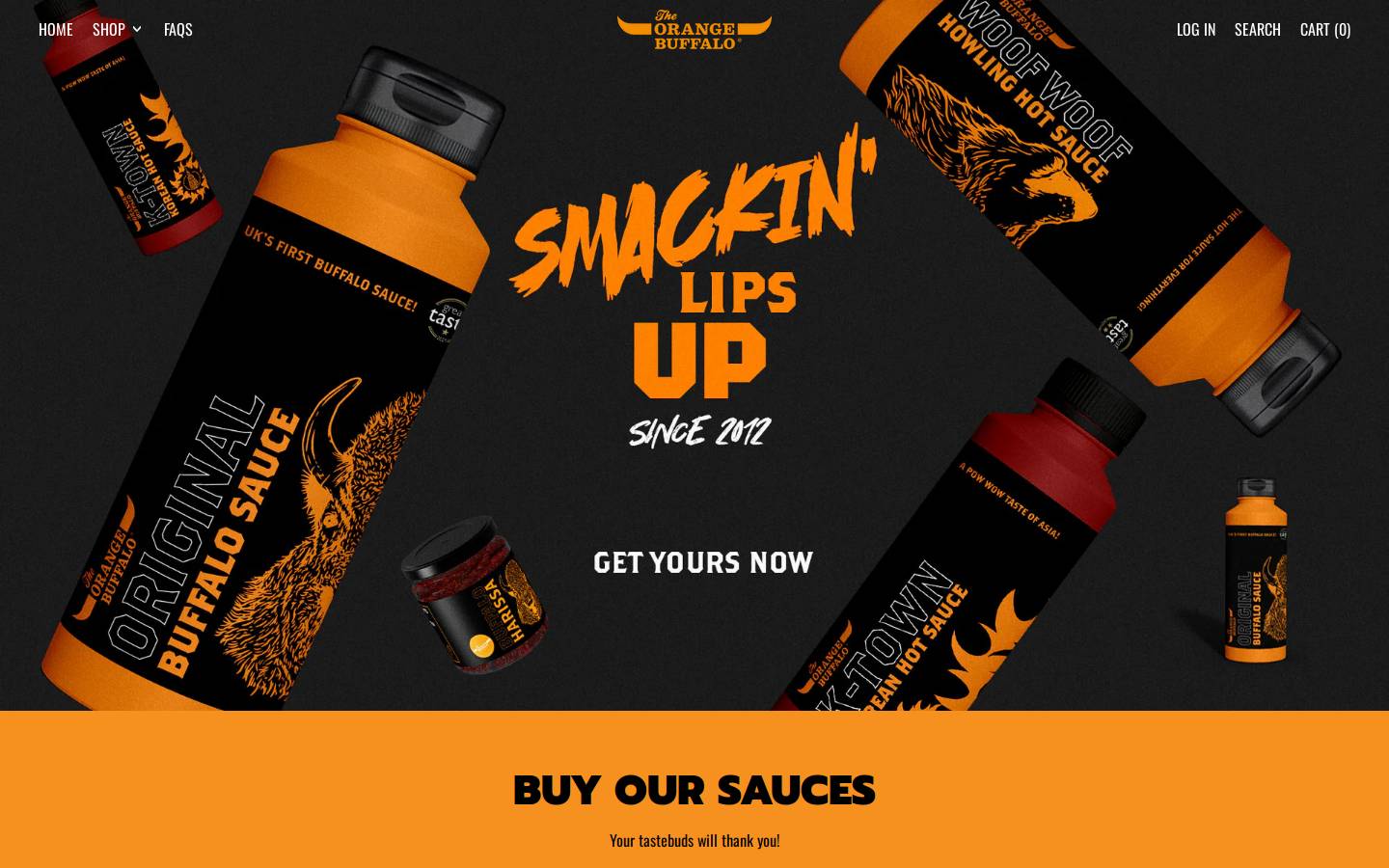 theorangebuffalo.com homepage screenshot