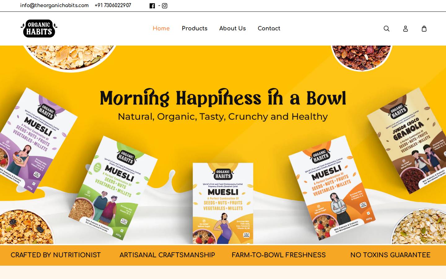 theorganichabits.com homepage screenshot
