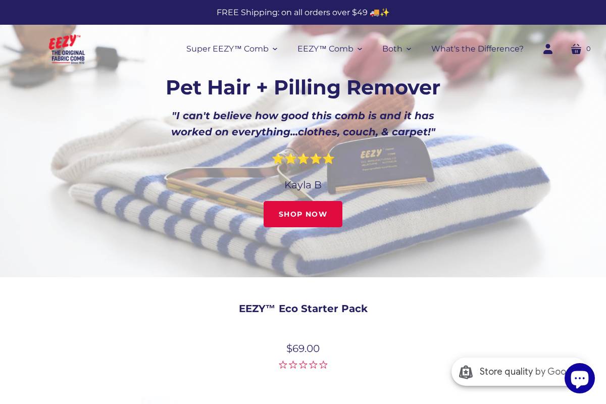 theoriginalfabriccomb.com homepage screenshot