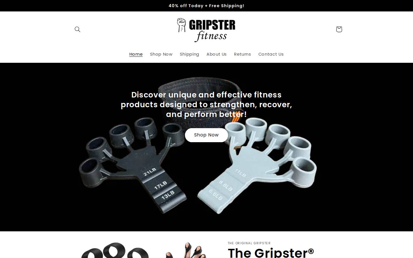 Theoriginalgripster homepage screenshot