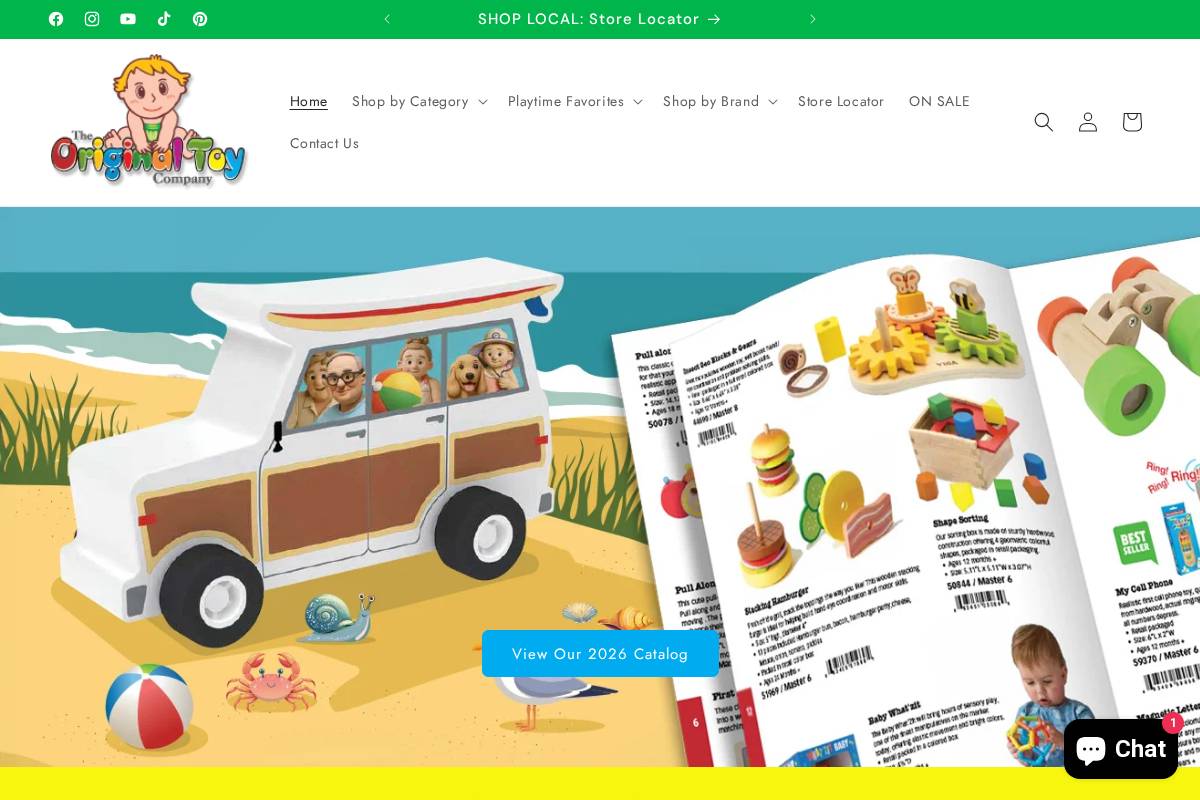 theoriginaltoycompany.com homepage screenshot