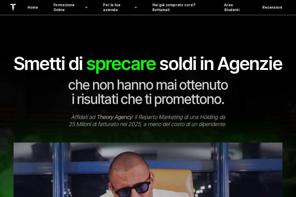 theory-agency.it homepage screenshot