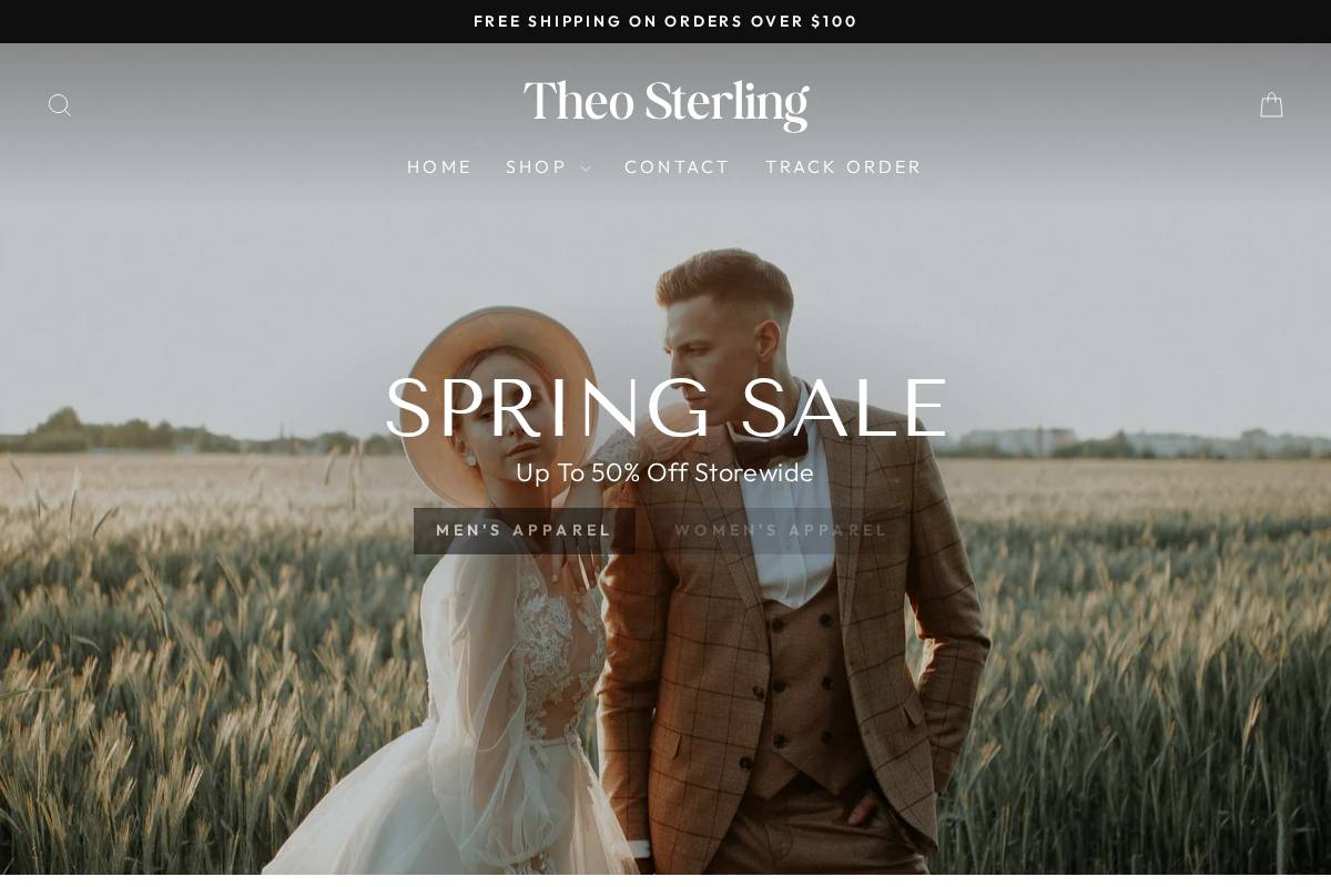 Theosterling homepage screenshot