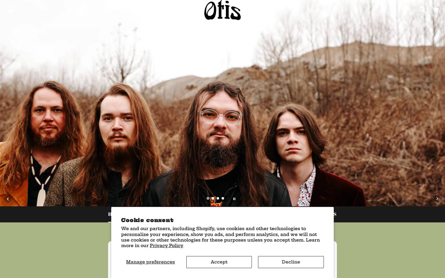 theotisband.com homepage screenshot