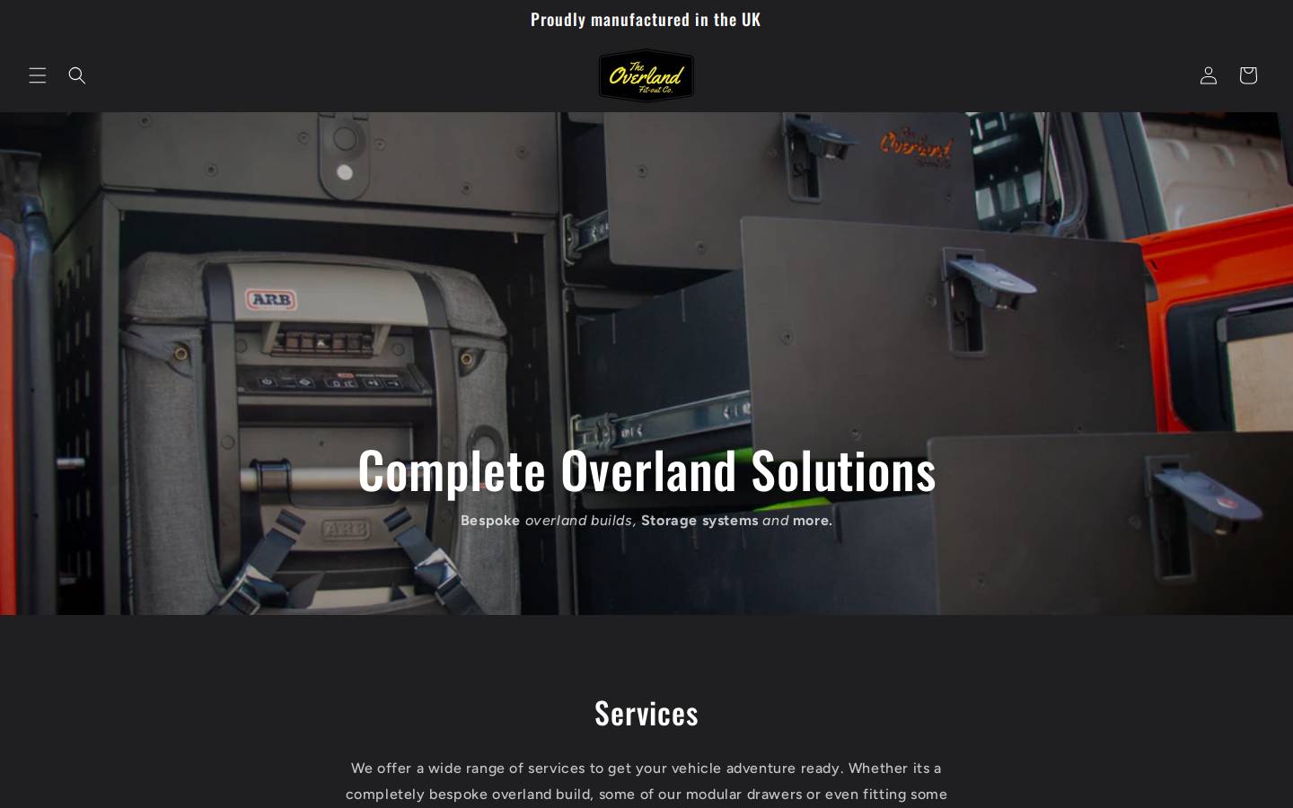 theoverlandfitoutco.com homepage screenshot