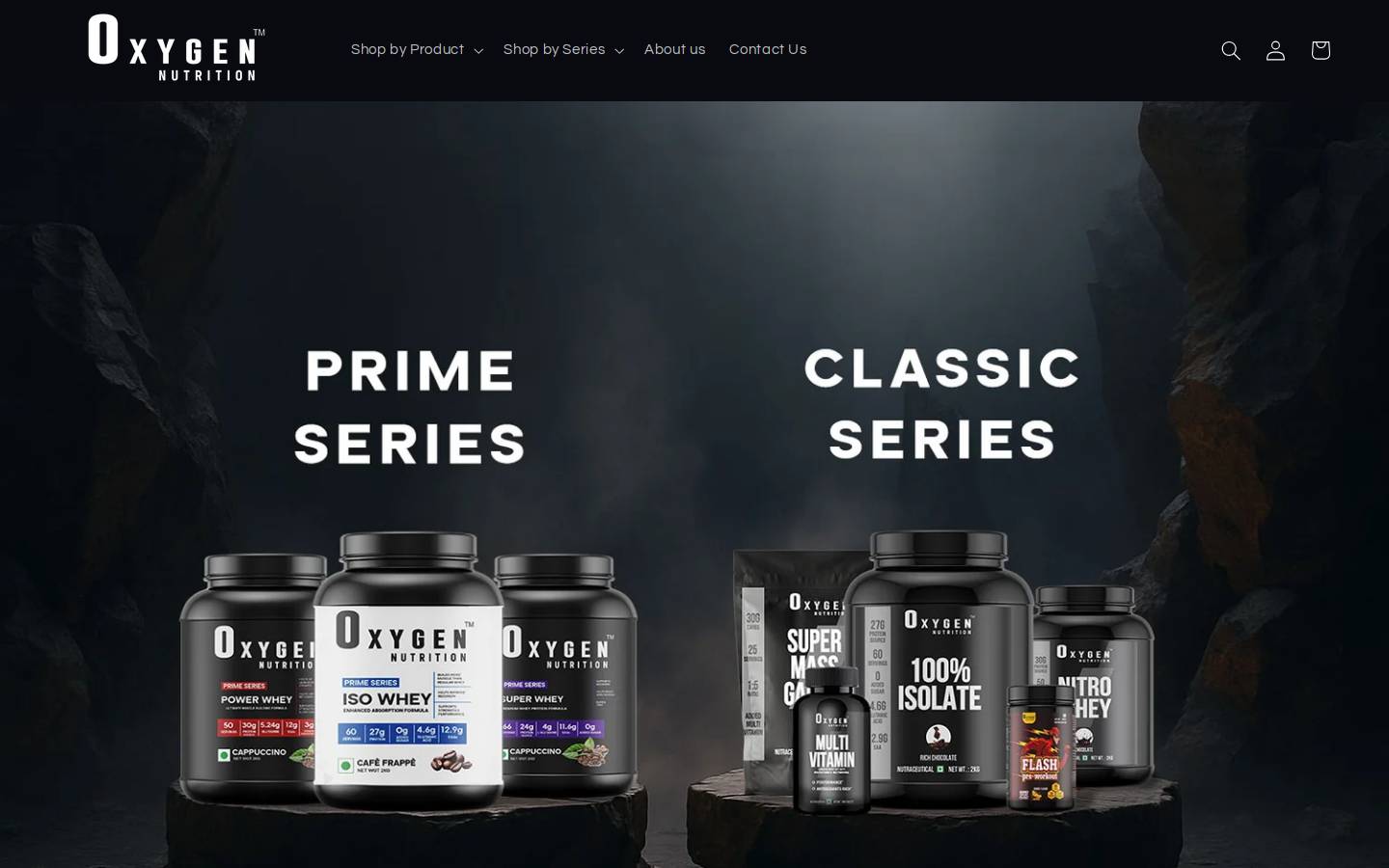 theoxygennutrition.com homepage screenshot