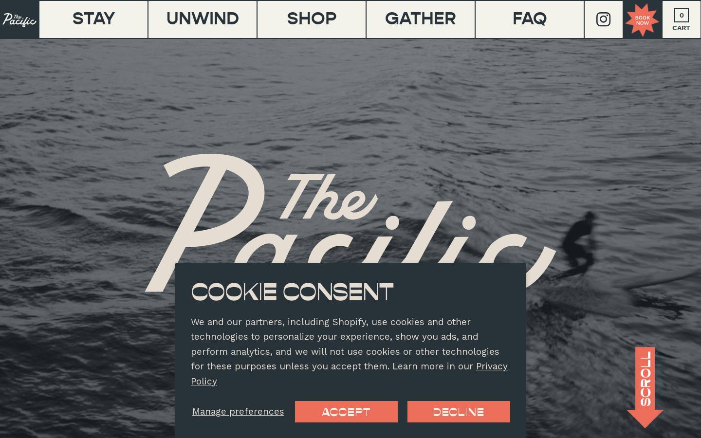 thepacificmotel.com homepage screenshot