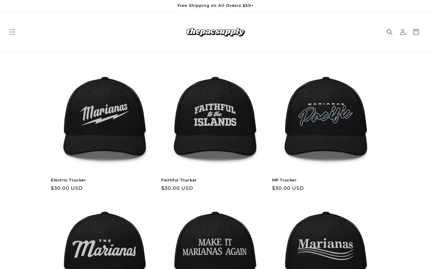 thepacificsupply.com homepage screenshot