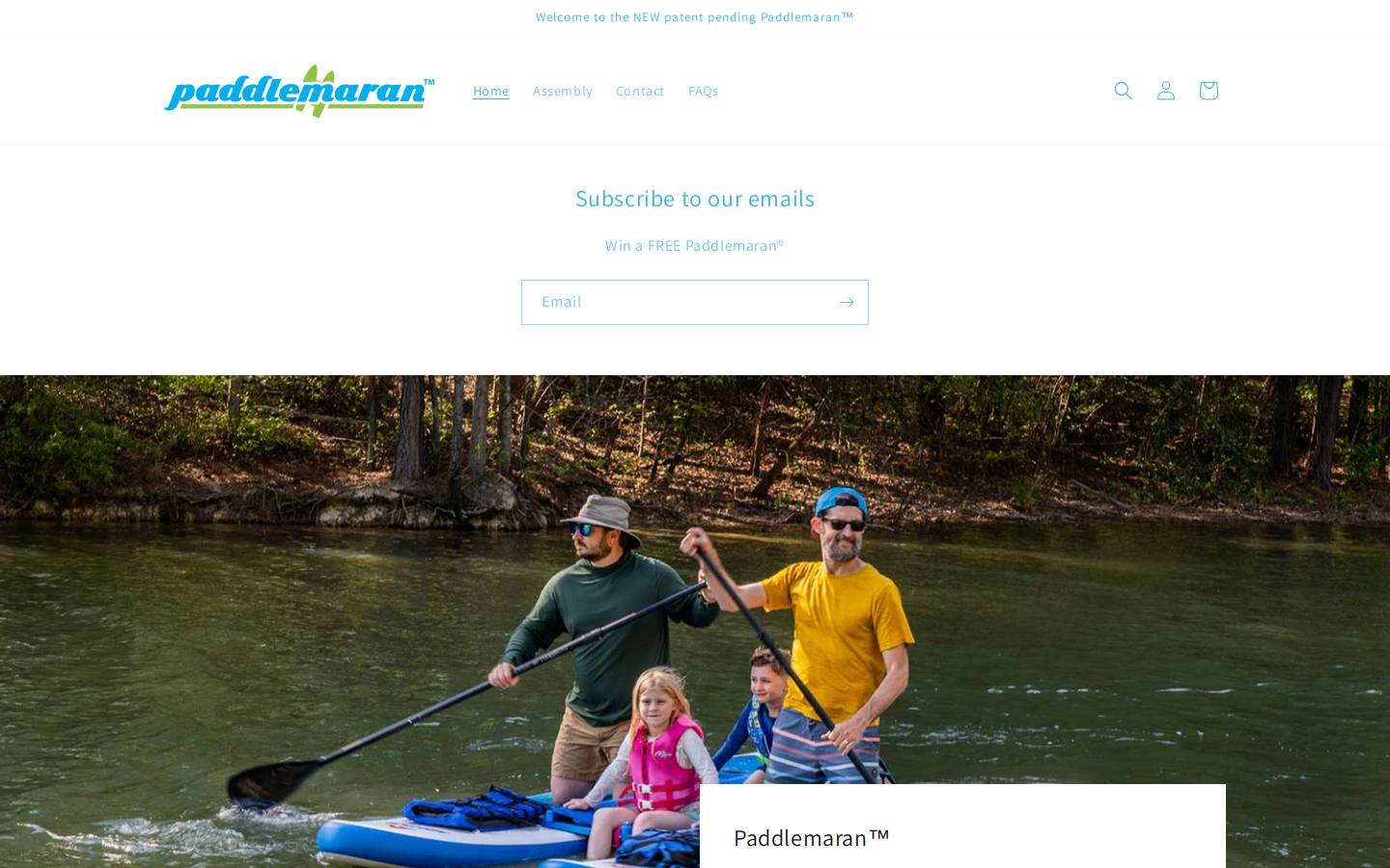 thepaddlemaran.com homepage screenshot