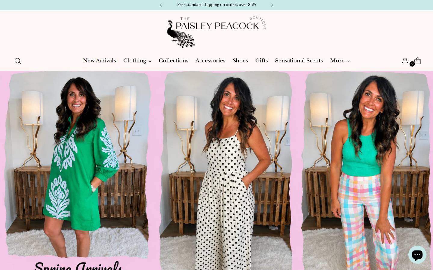 thepaisleypeacock.boutique homepage screenshot