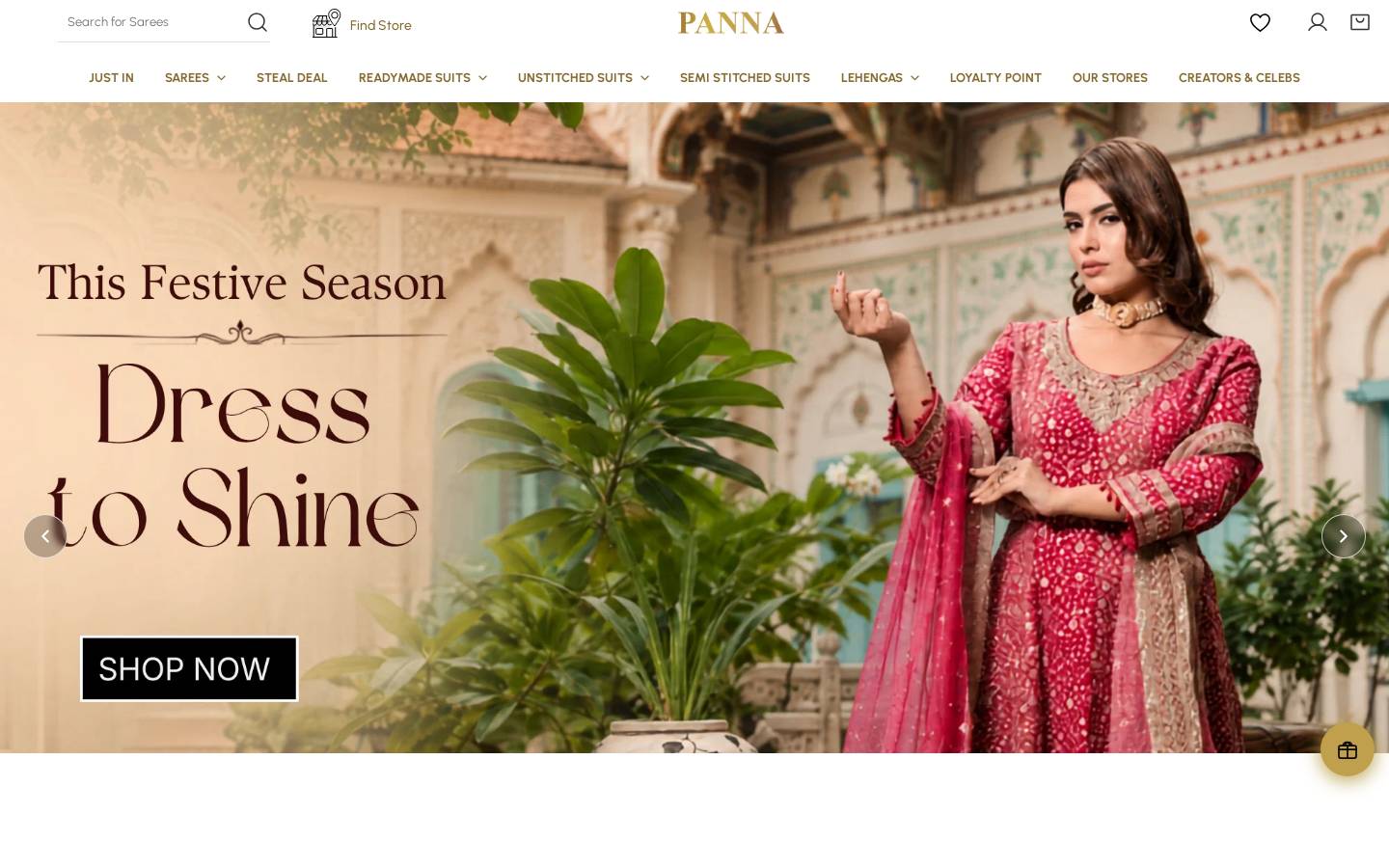 thepannashop.com homepage screenshot