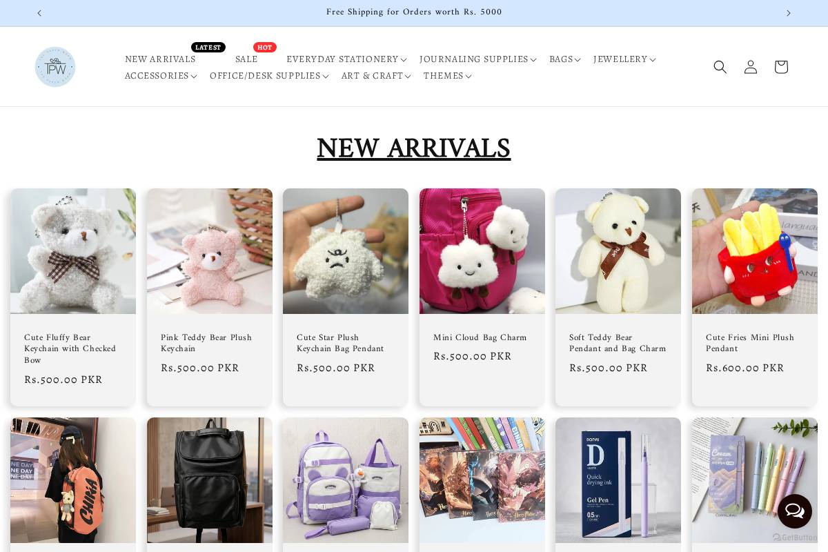 thepaperworm.com homepage screenshot