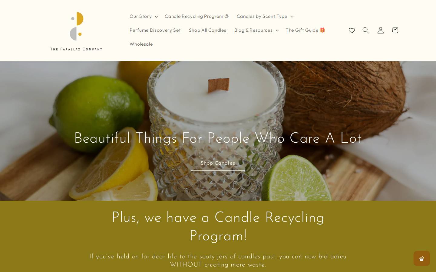 theparallaxcompany.com homepage screenshot
