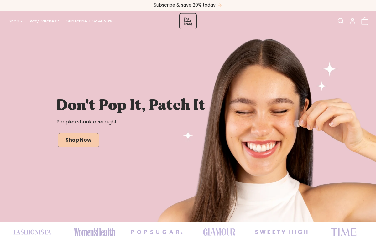thepatchbrand.com homepage screenshot