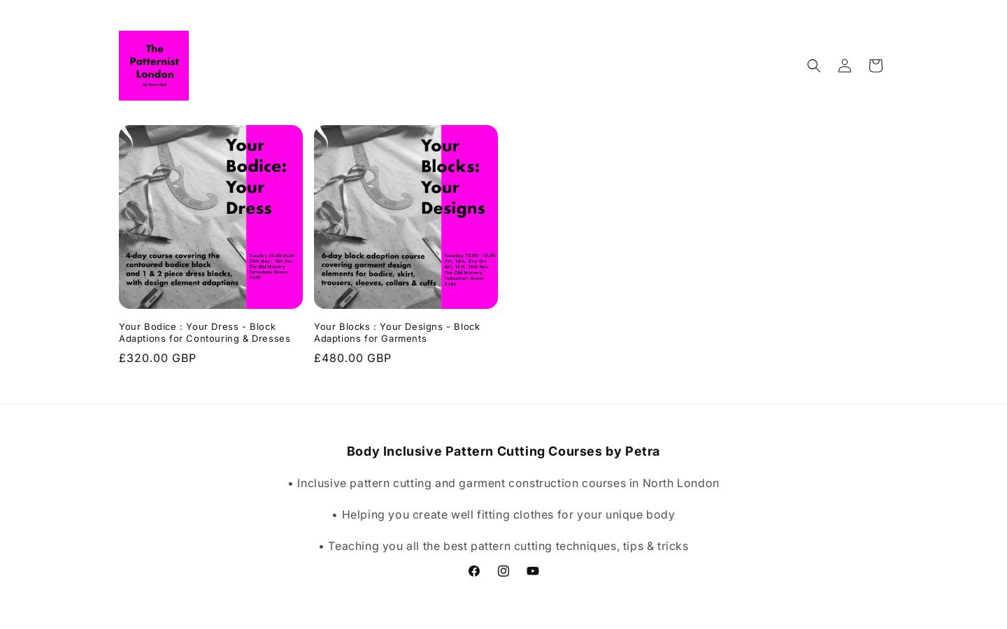thepatternistlondon.com homepage screenshot