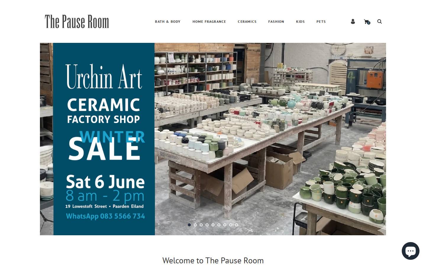 thepauseroom.co.za homepage screenshot