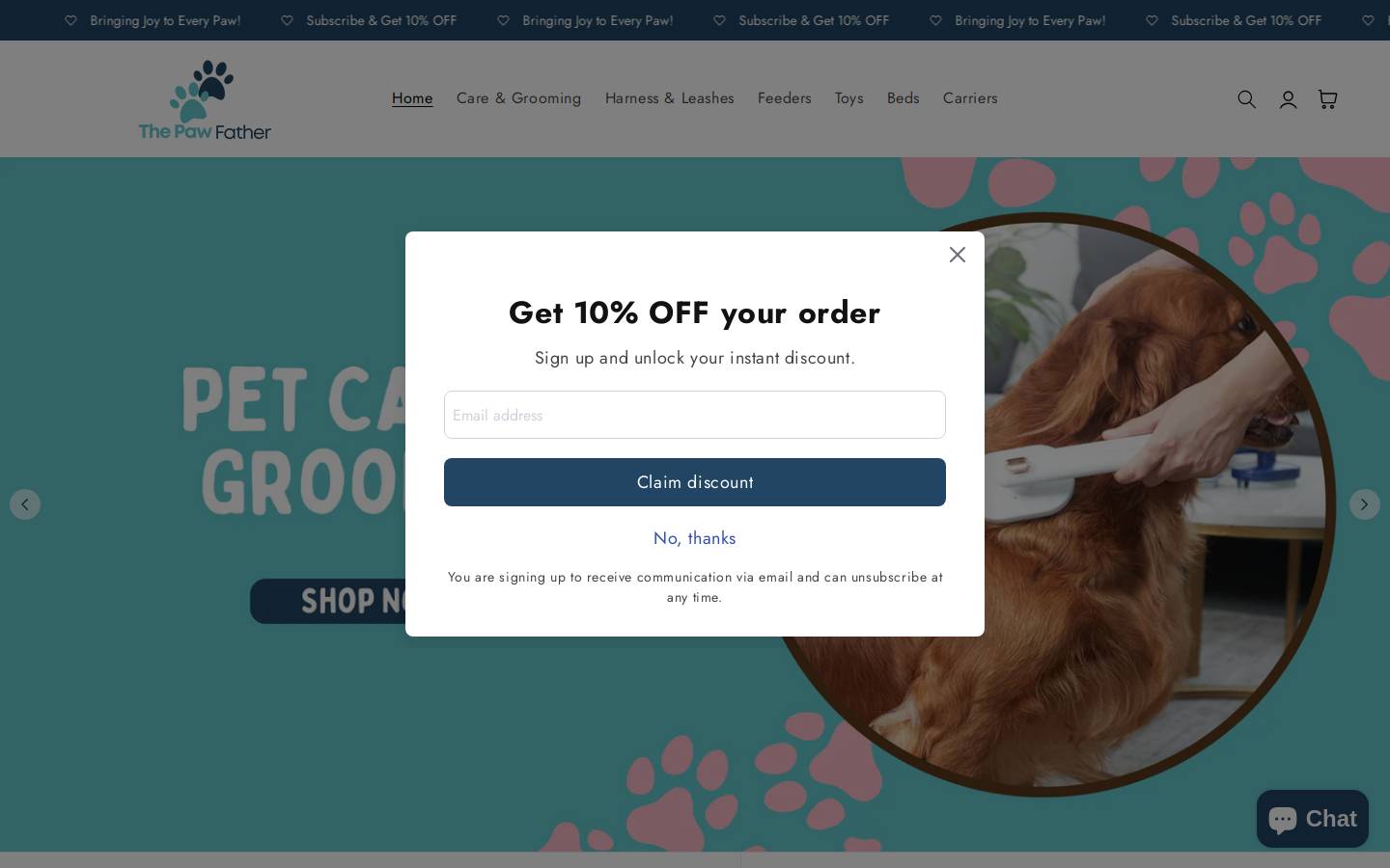 thepawfather.com homepage screenshot