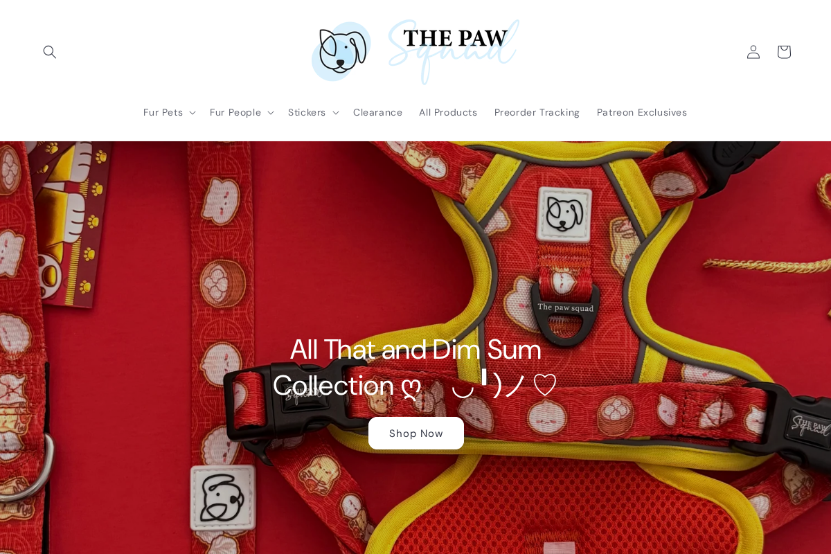 The Paw Squad homepage screenshot