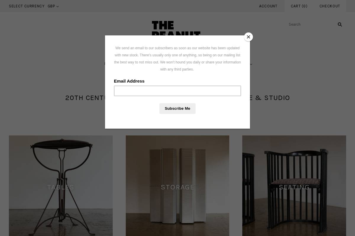 thepeanutvendor.co.uk homepage screenshot
