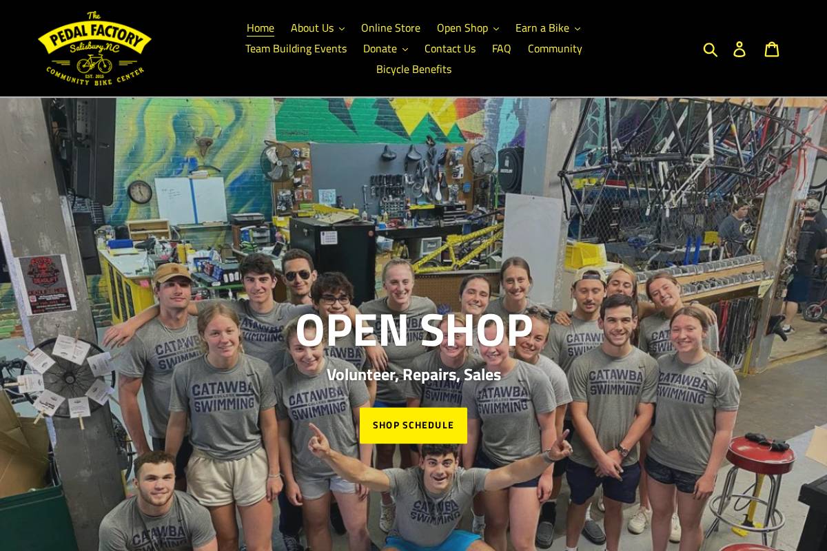 thepedalfactory.org homepage screenshot