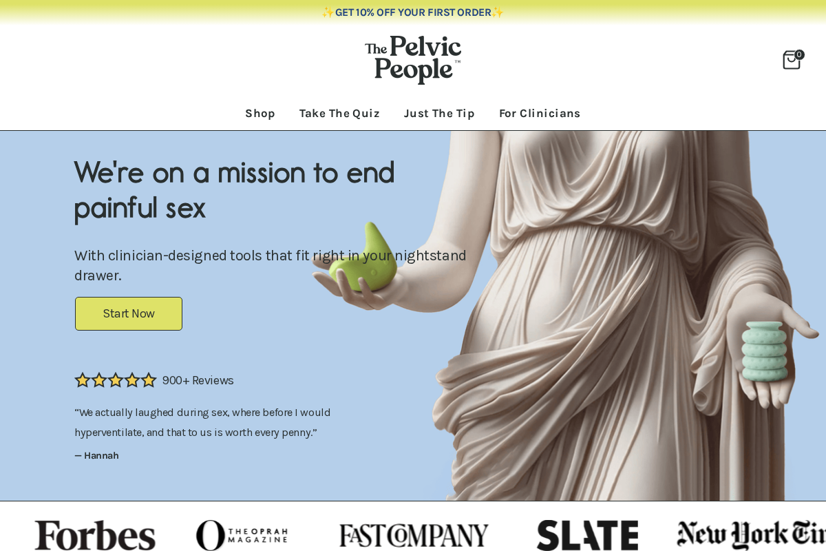 The Pelvic People homepage screenshot