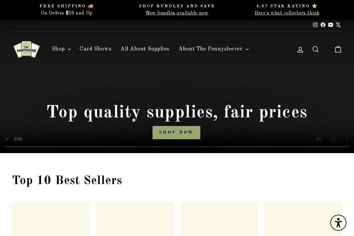 thepennysleever.com homepage screenshot