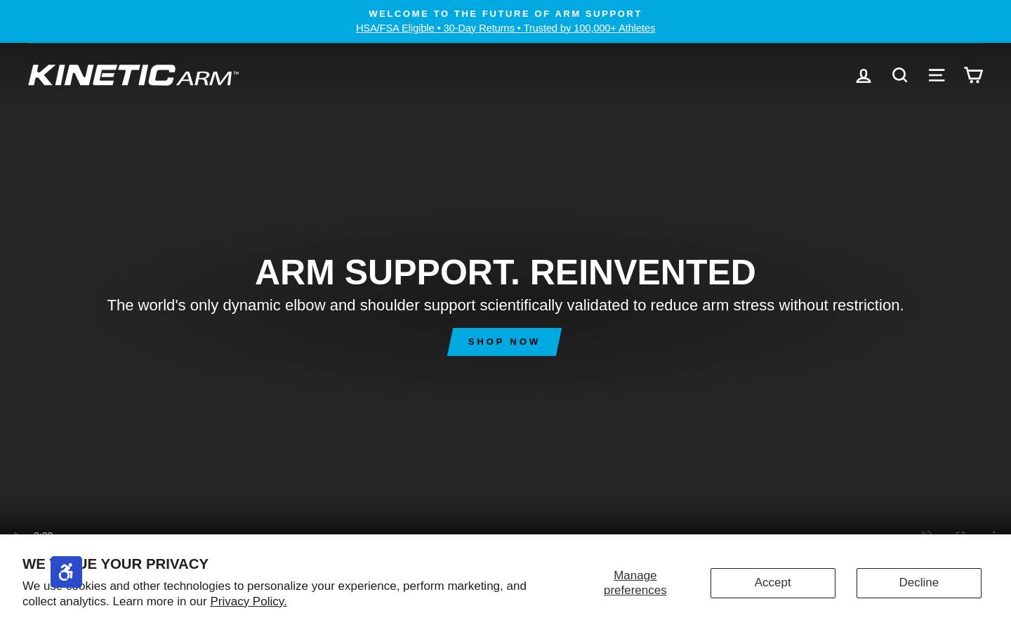 theperfectarm.com homepage screenshot