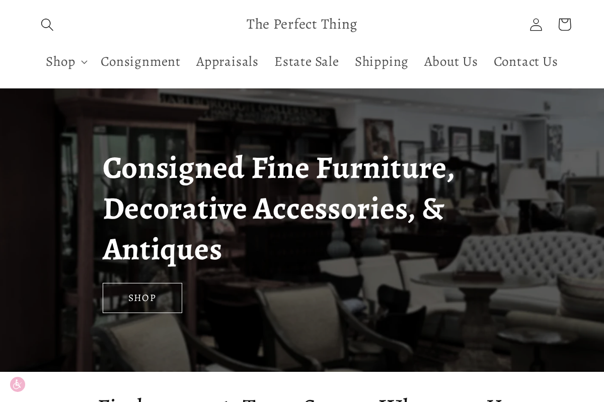theperfectthing.net homepage screenshot